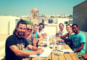 tarifa comida vistas compañia amigos familia comer pueblo town terraza residence