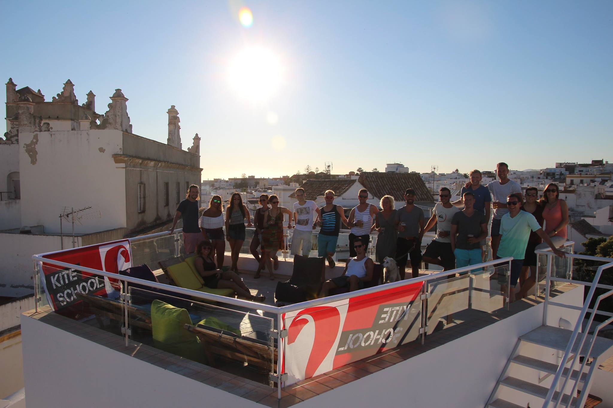 terraza amigos surfer residence vistas kite school pueblo tarifa