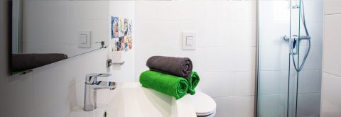 Shared modern bathroom
