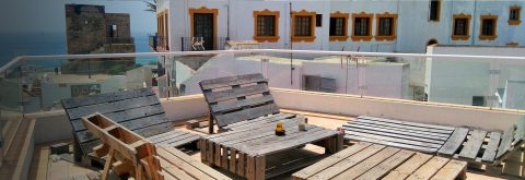 Sitting area on the roof top terrace